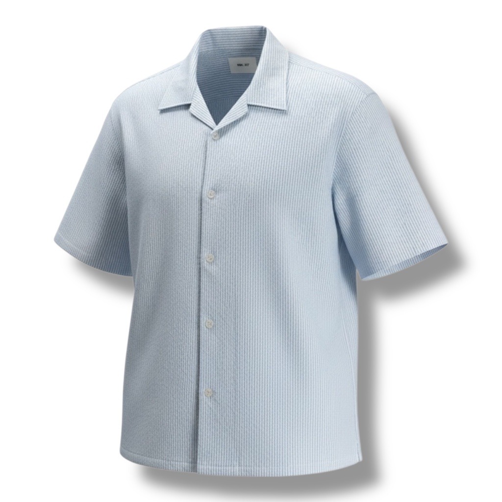 Nwt Nn07 Ole Seersucker Short Sleeve Shirt Mens Size Large L Sea Stripe